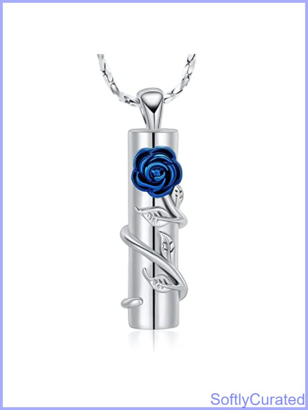 Cremation Urn Necklace for Ashes Cylinder Pendant Memorial Jewelry